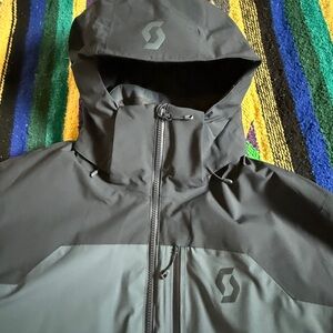 Scott Two-Tone Black & Dark Gray Hooded Shell Jacket